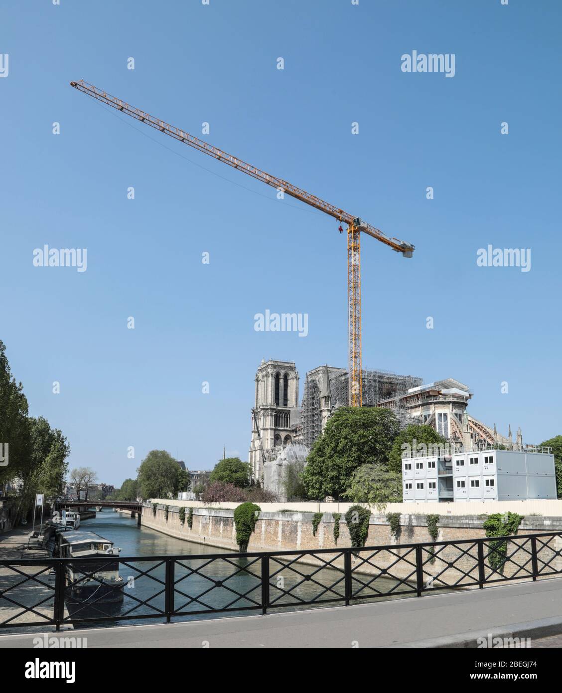 NOTRE DAME DE PARIS, LAVORI DI RISTRUTTURAZIONE Foto Stock