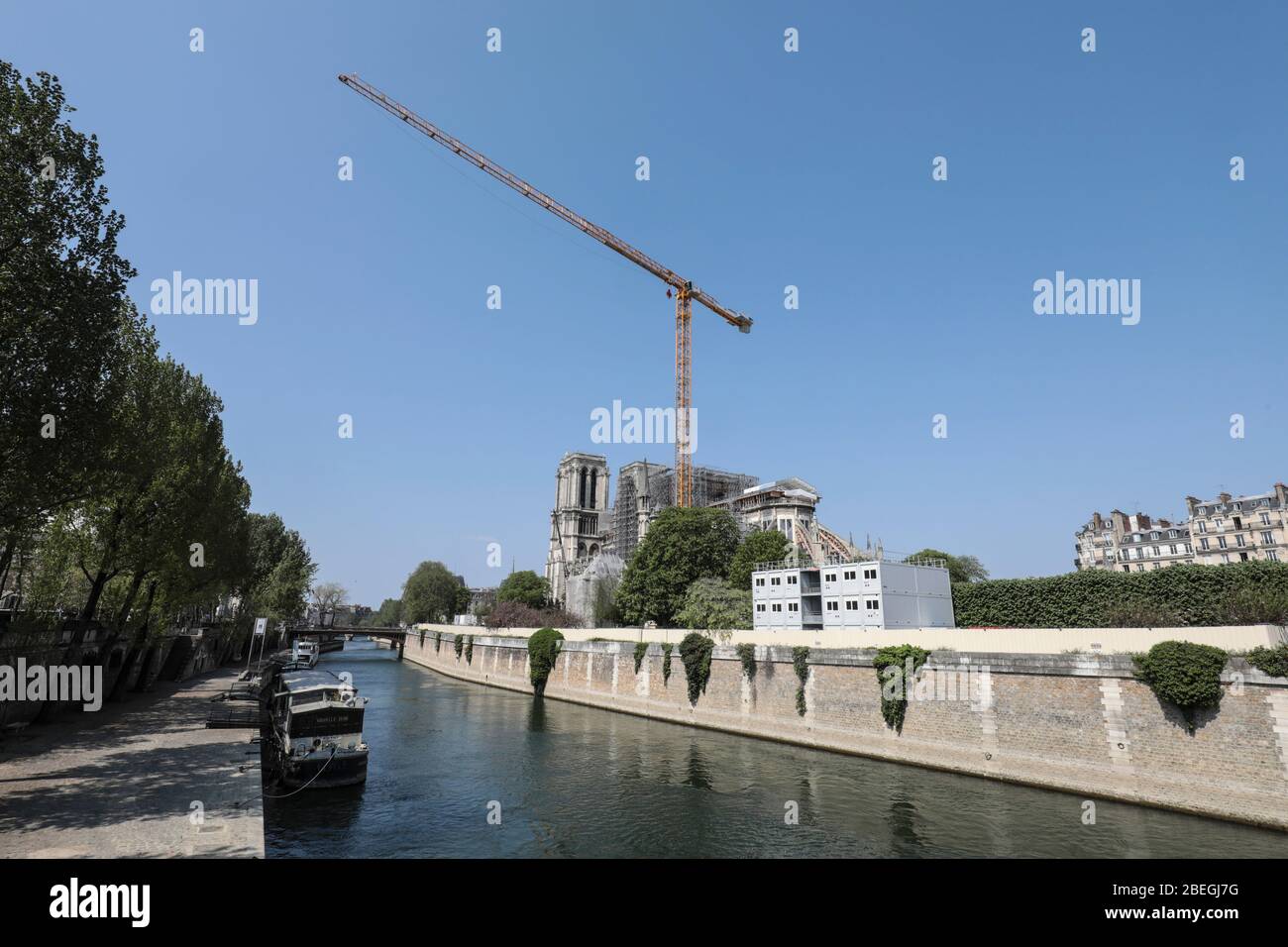 NOTRE DAME DE PARIS, LAVORI DI RISTRUTTURAZIONE Foto Stock