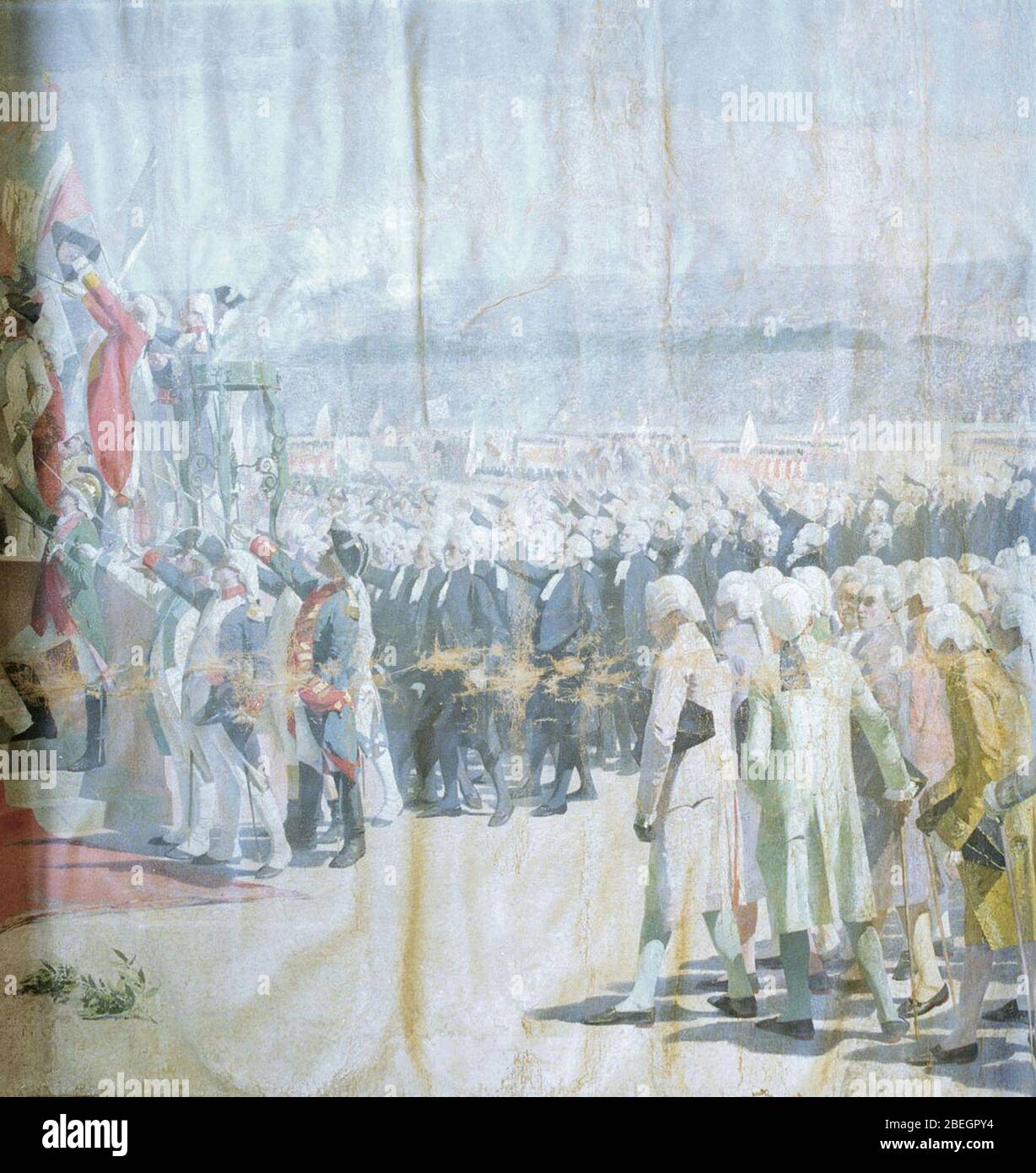 Henri Martin - la Fête de la Fédération au Champ de Mars le 14 juillet 1790 Foto Stock