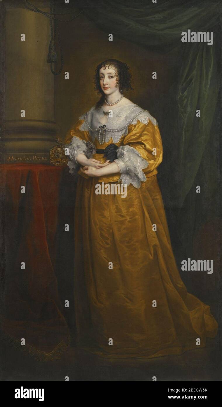 Henrietta Maria di Francia, Regina d'Inghilterra, Scozia e Irlanda. Foto Stock