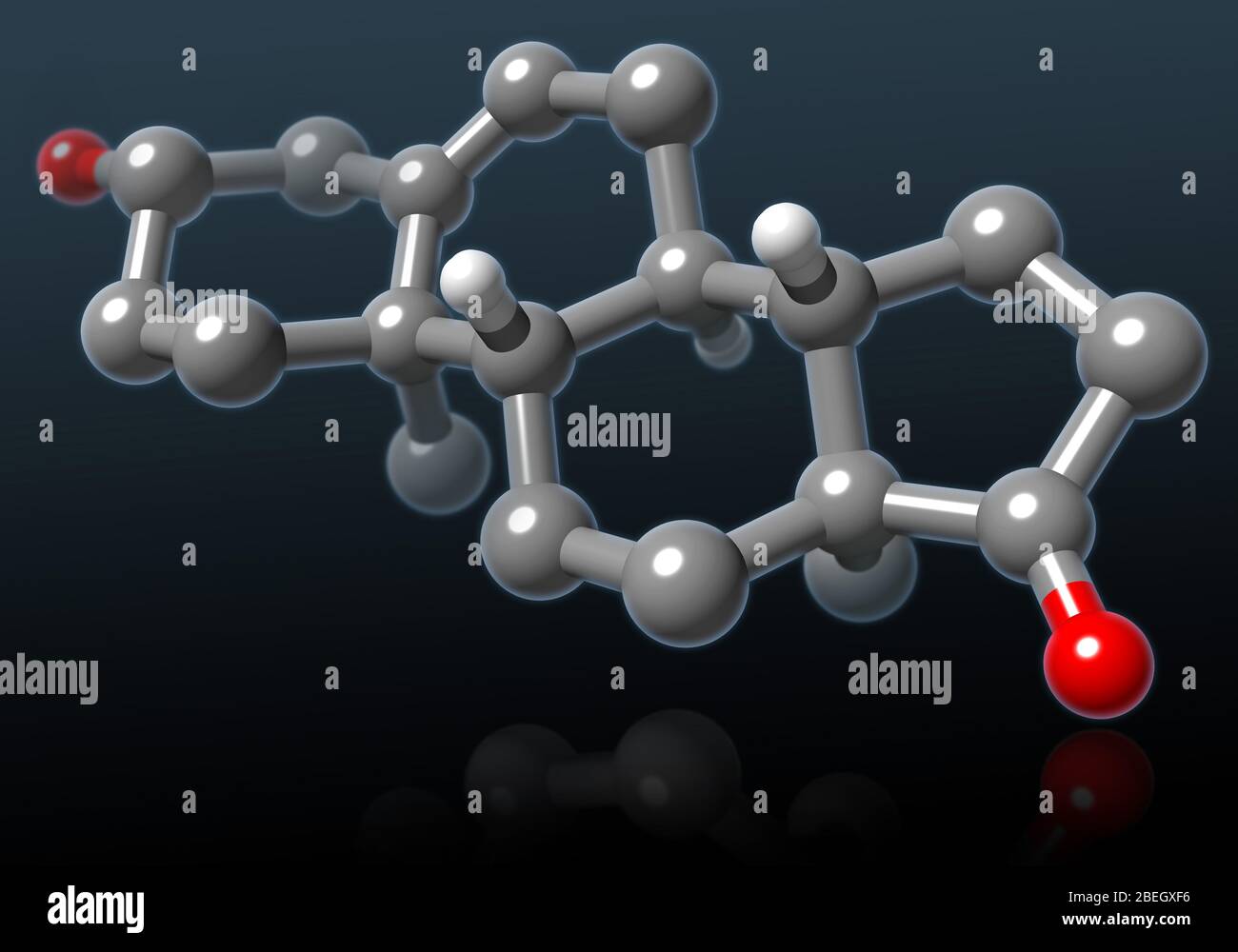 Modello molecolare deidroepiandrosterone Foto Stock