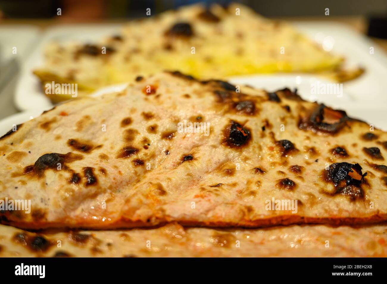 Pane di nana indiano appena fatto. Foto Stock