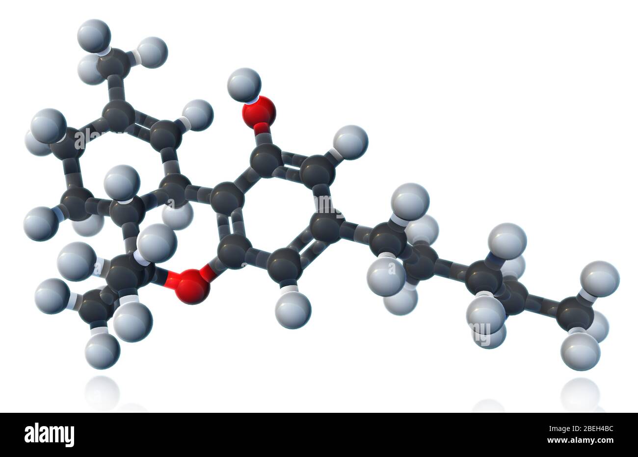 Modello molecolare THC Foto Stock