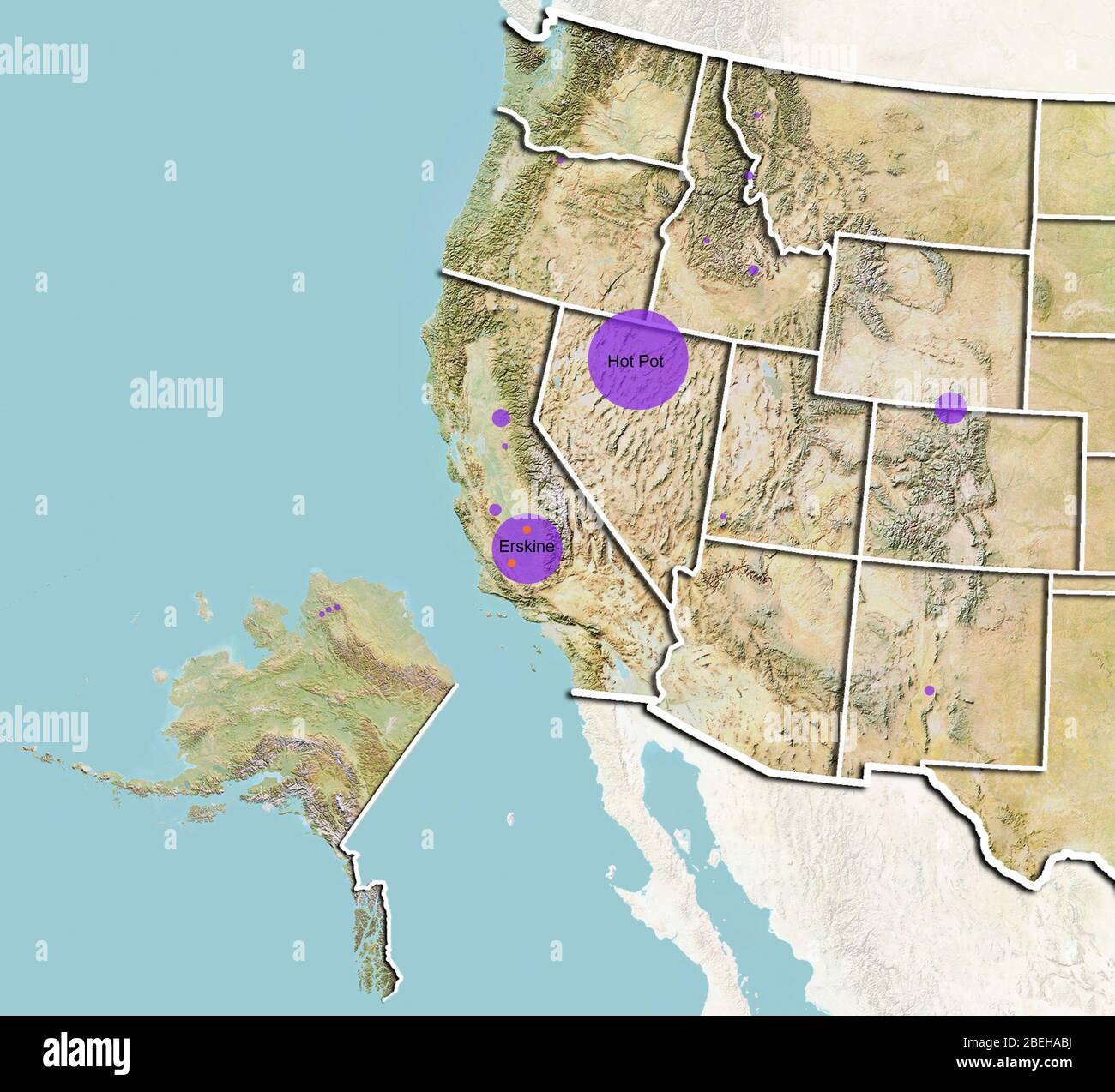 Incendi in Western USA, luglio 2016 Foto Stock