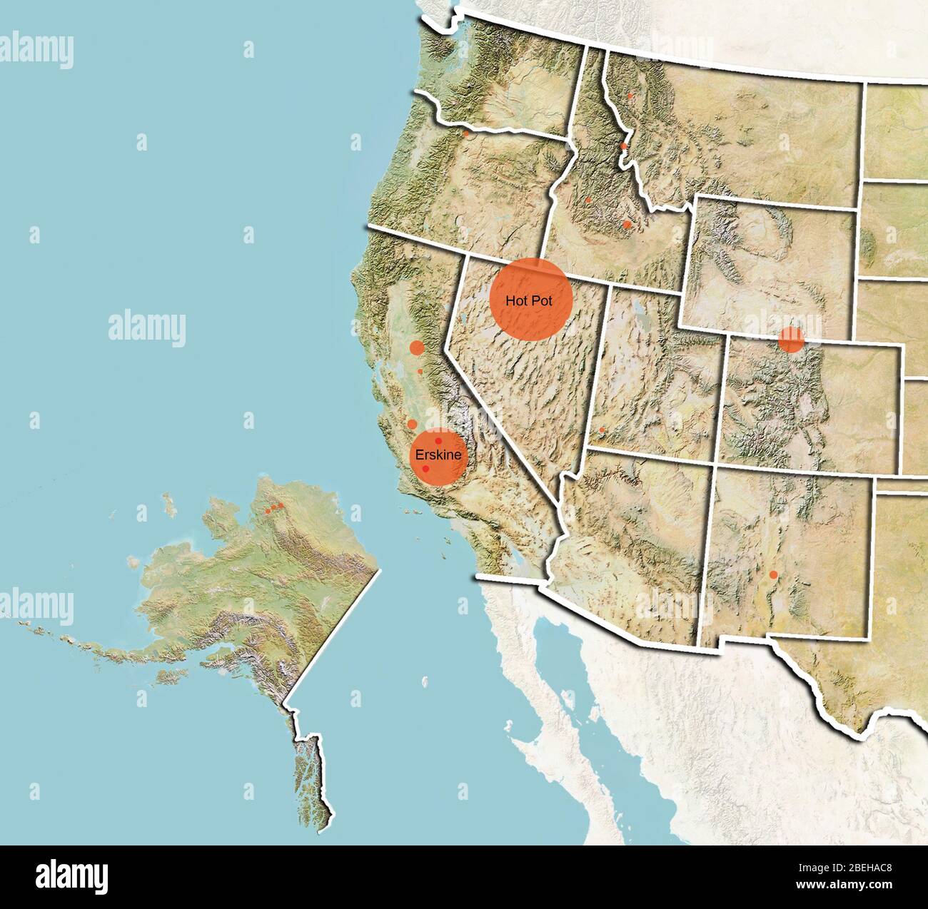 Incendi in Western USA, luglio 2016 Foto Stock