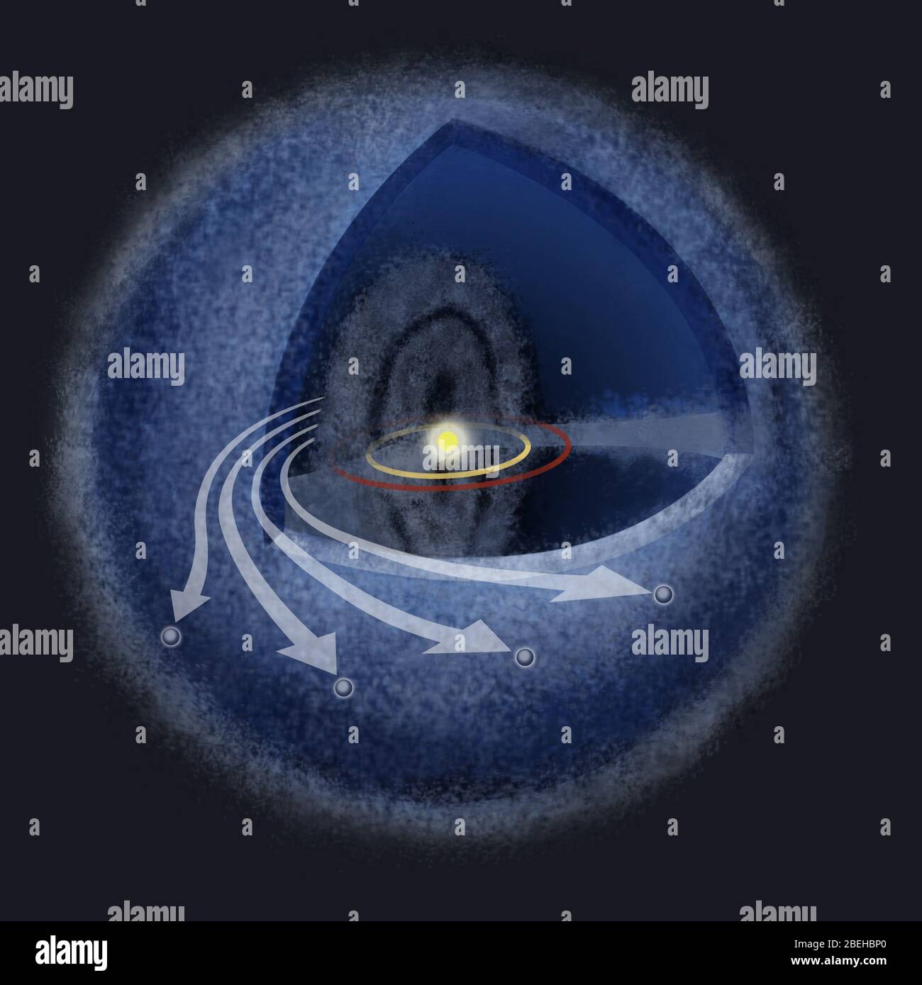 Oort Cloud, illustrazione Foto Stock