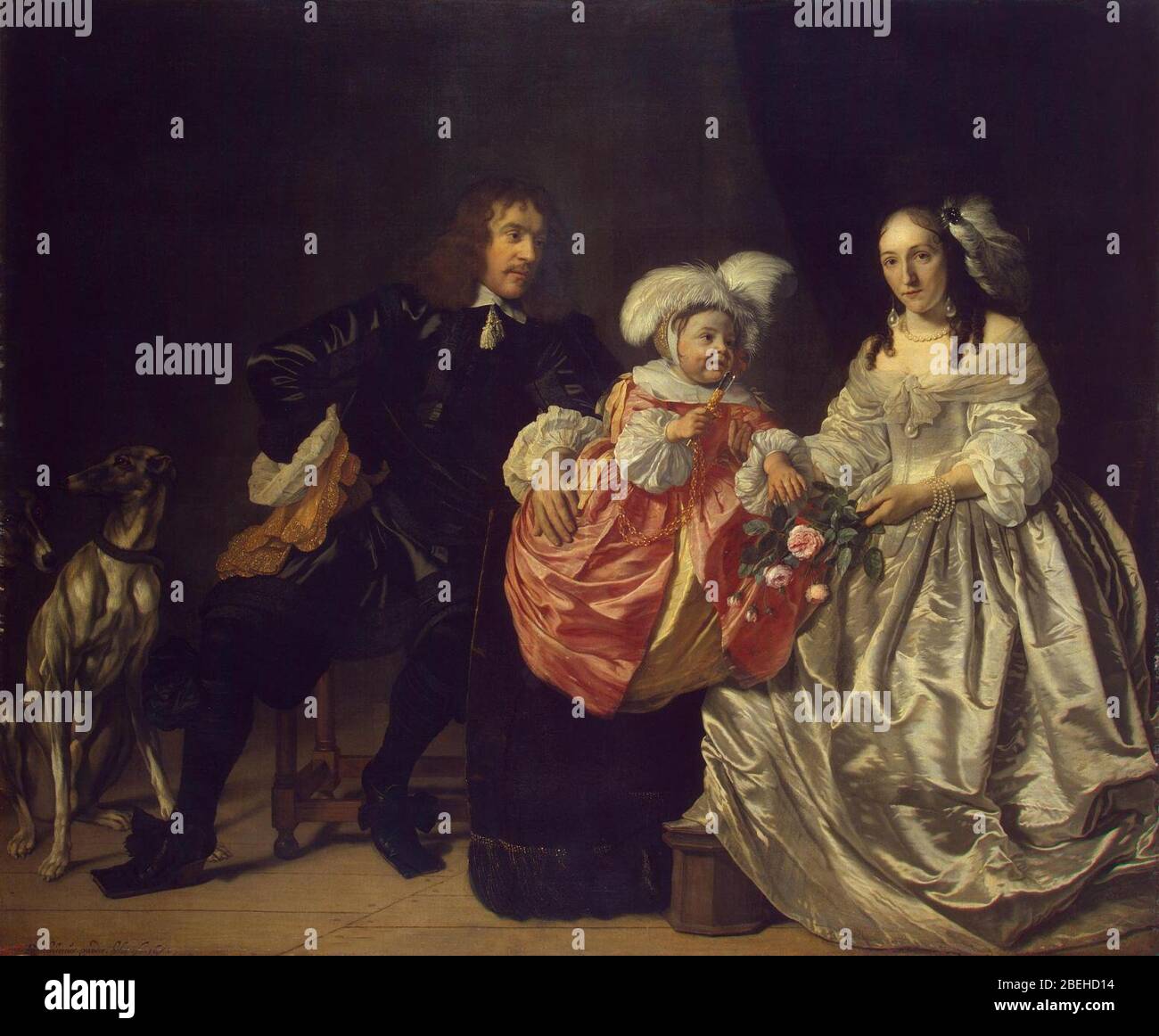 Pieter Lucaszn van de Venne con Anna de Carpentier 1652 van der Helst. Foto Stock