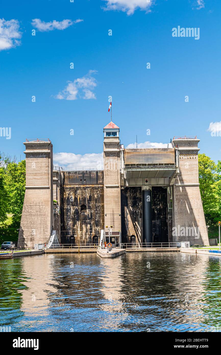 Peterborough Lift Lock, sito storico nazionale Peterborough, Ontario, Canada Foto Stock