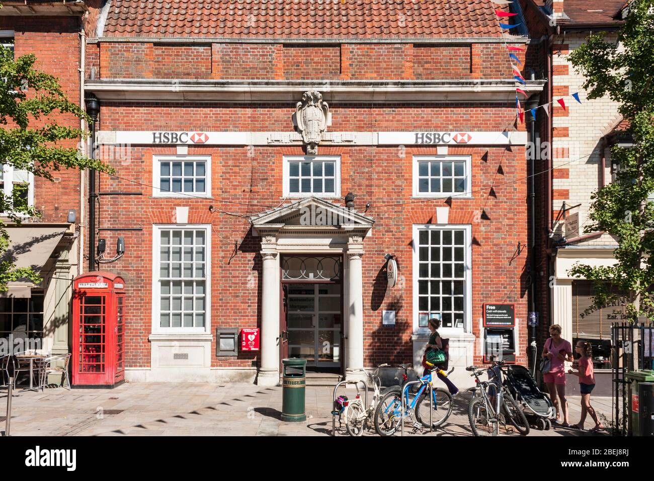 HSBC, ingresso banca strada alta Foto Stock