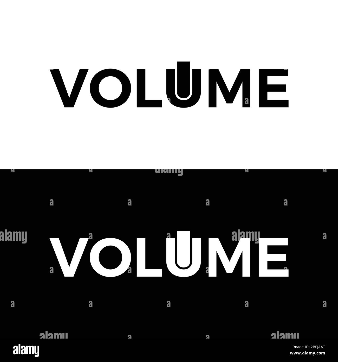 Modello vettoriale per il disegno di Logo di Word in tipografia di volume. Logo di Volume Word per il disegno di tipografia di affari Illustrazione Vettoriale