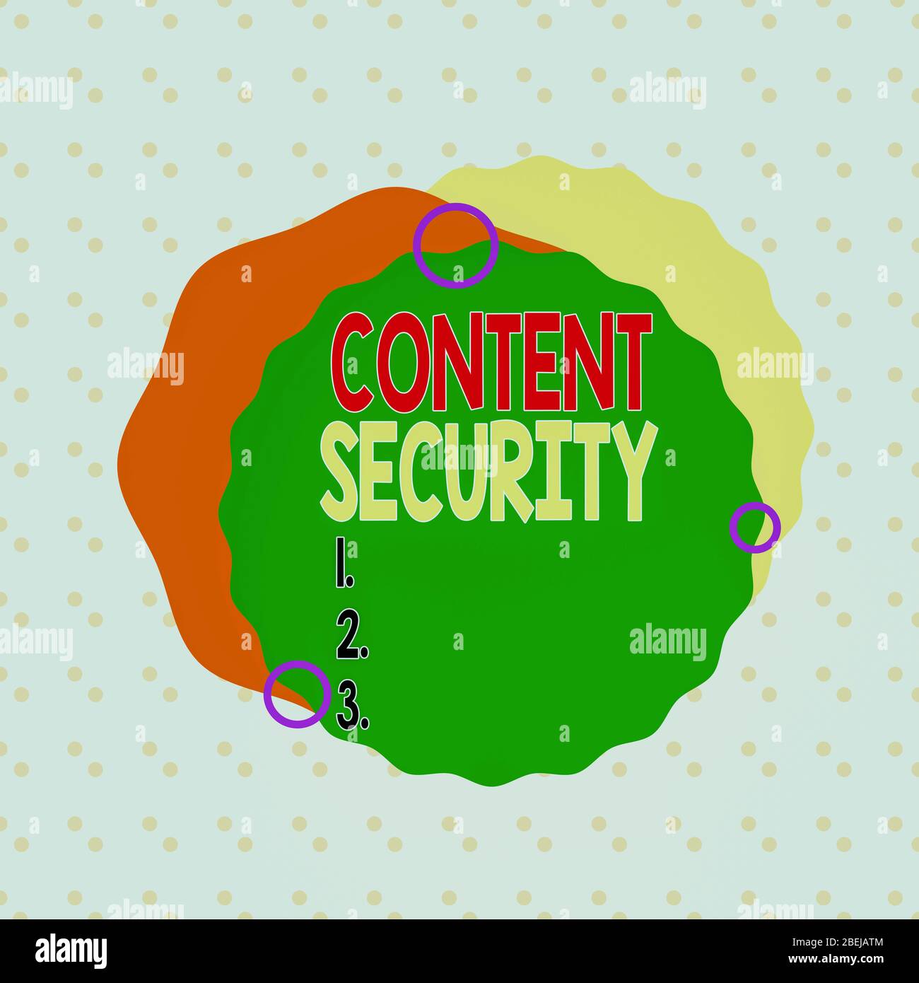 La scrittura della nota mostra contenuti di sicurezza. Il concetto di business per la protezione contro le minacce intenzionali ai contenuti asimmetrico pattern formato oggetto unità organizzativa Foto Stock