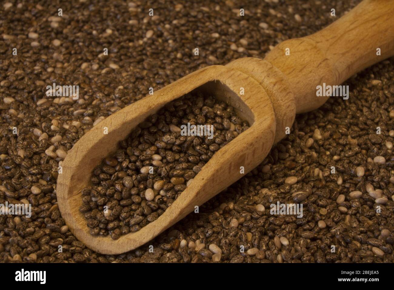 I semi di Chia sono un vero supercibo che contiene un sacco di vitamine e minerali. Foto Stock