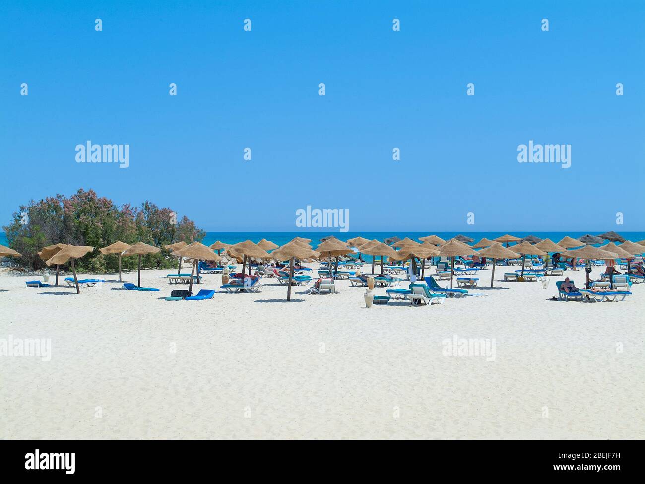 Spiaggia di Yasmine Hammamet, Tunisia Foto Stock