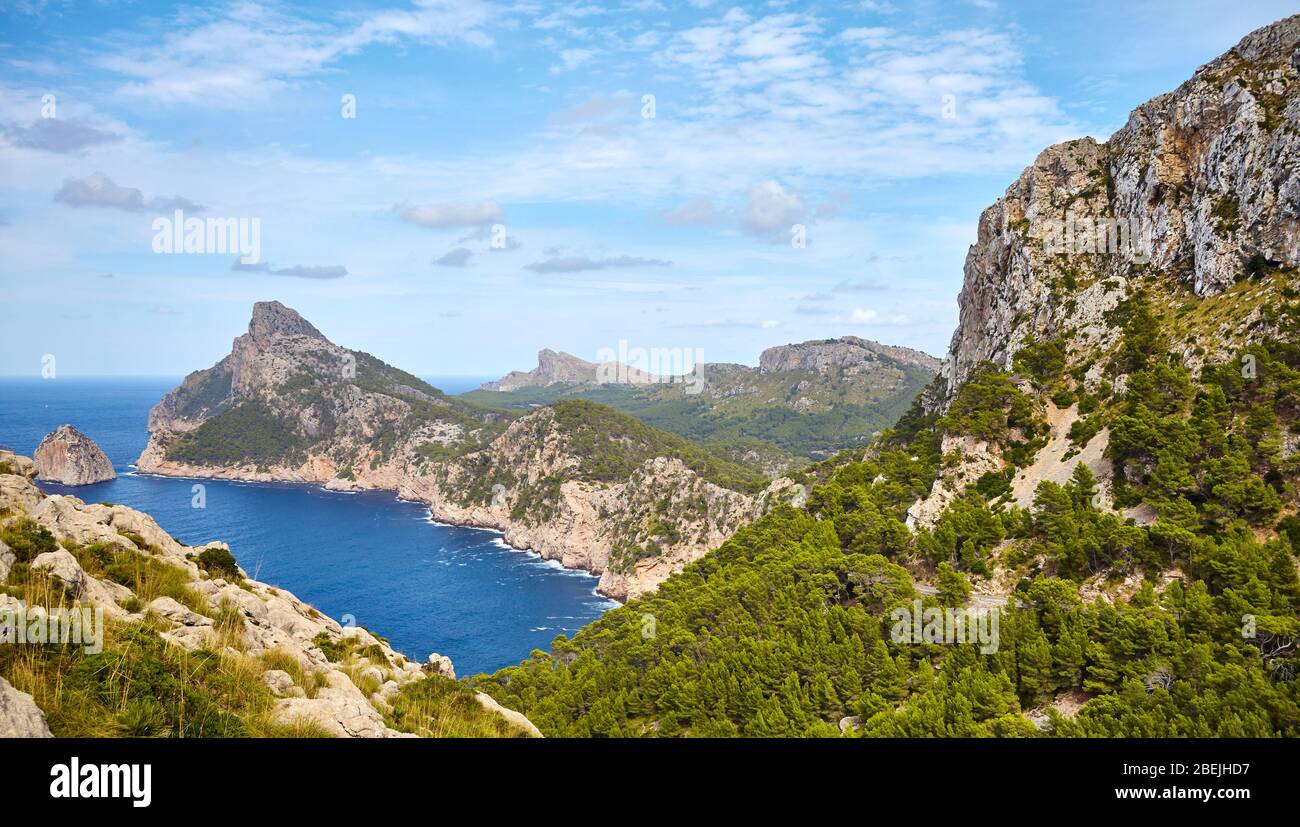 Scenario di Cap de Formentor, Maiorca, Spagna. Foto Stock