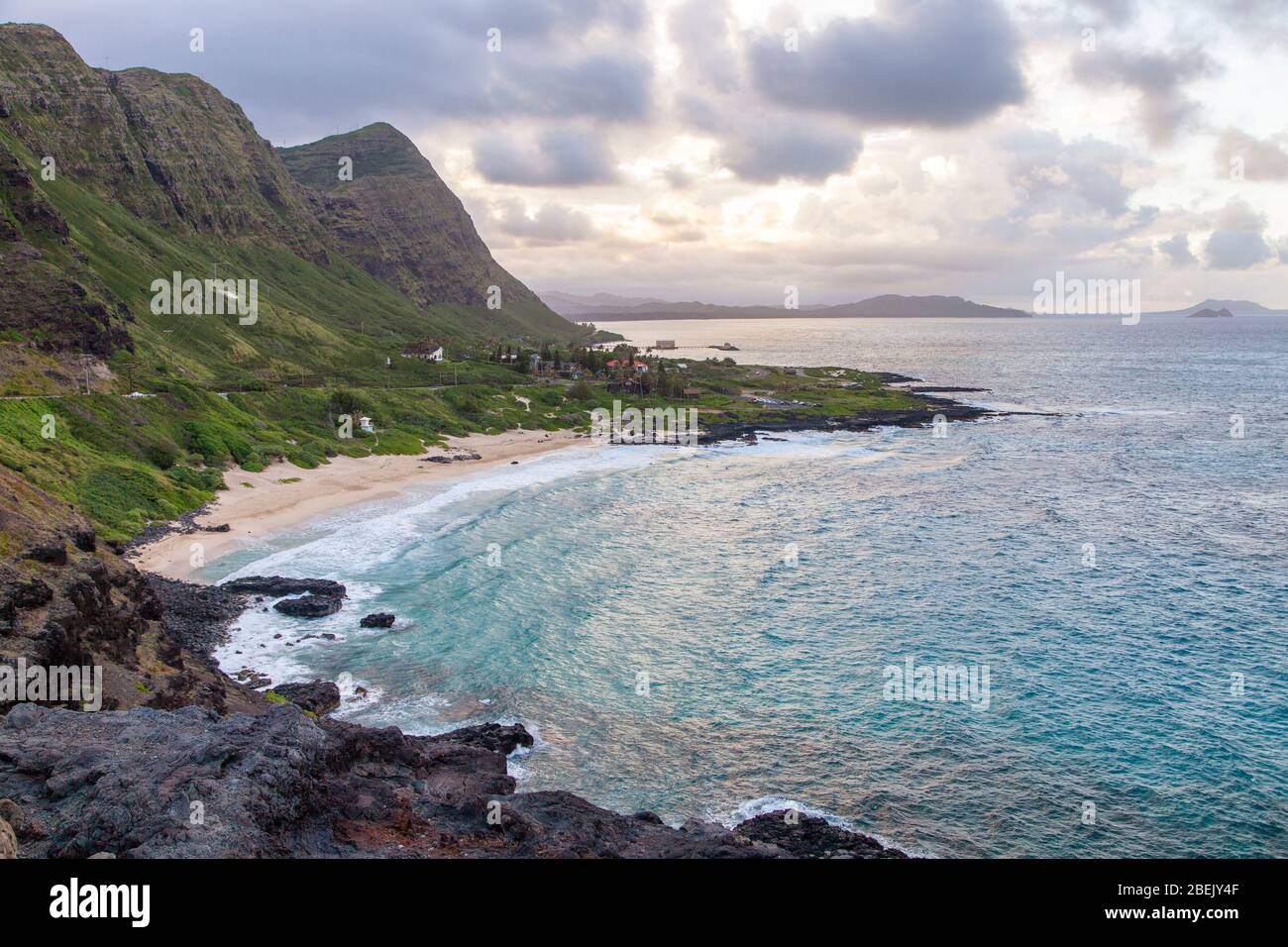 Hawaii, Stati Uniti. Oahu: Spiaggia di Makapuʻu e parco della spiaggia di Kaupō Foto Stock