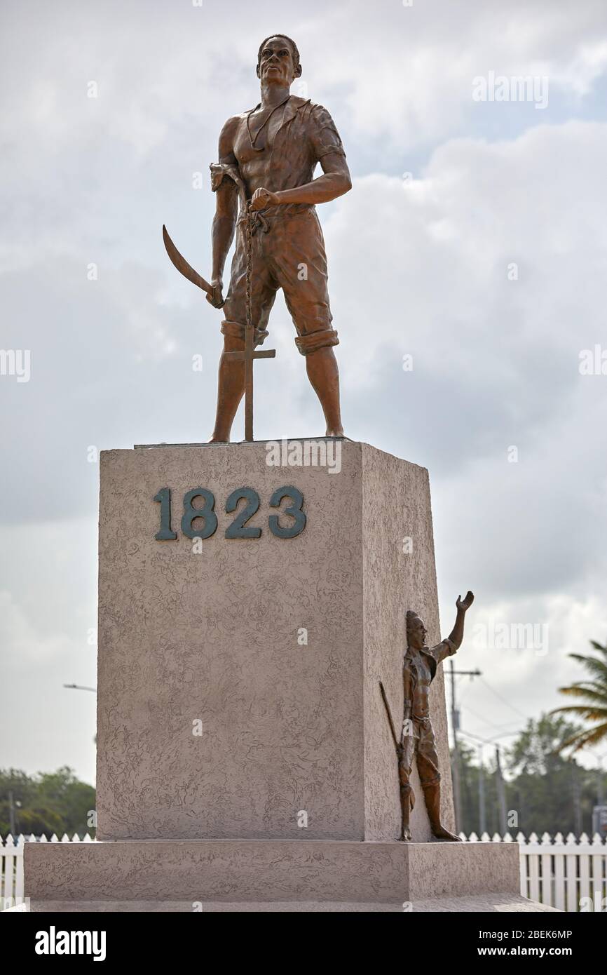 1823 Monumento a Georgetown Guyana, Sud America Foto Stock