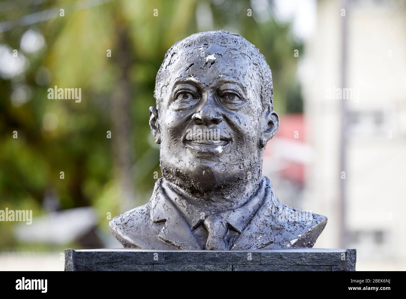 Claude Alphonso statua di Merriman Bust a Georgetown Guyana, Sud America Foto Stock