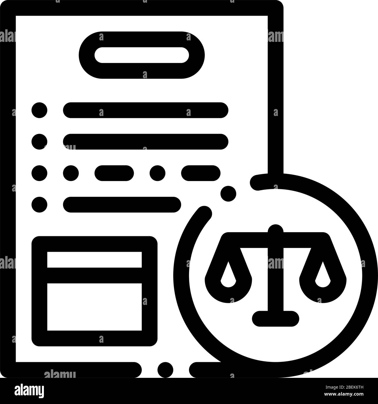 immagine del profilo vettoriale delle icone su carta legale Illustrazione Vettoriale