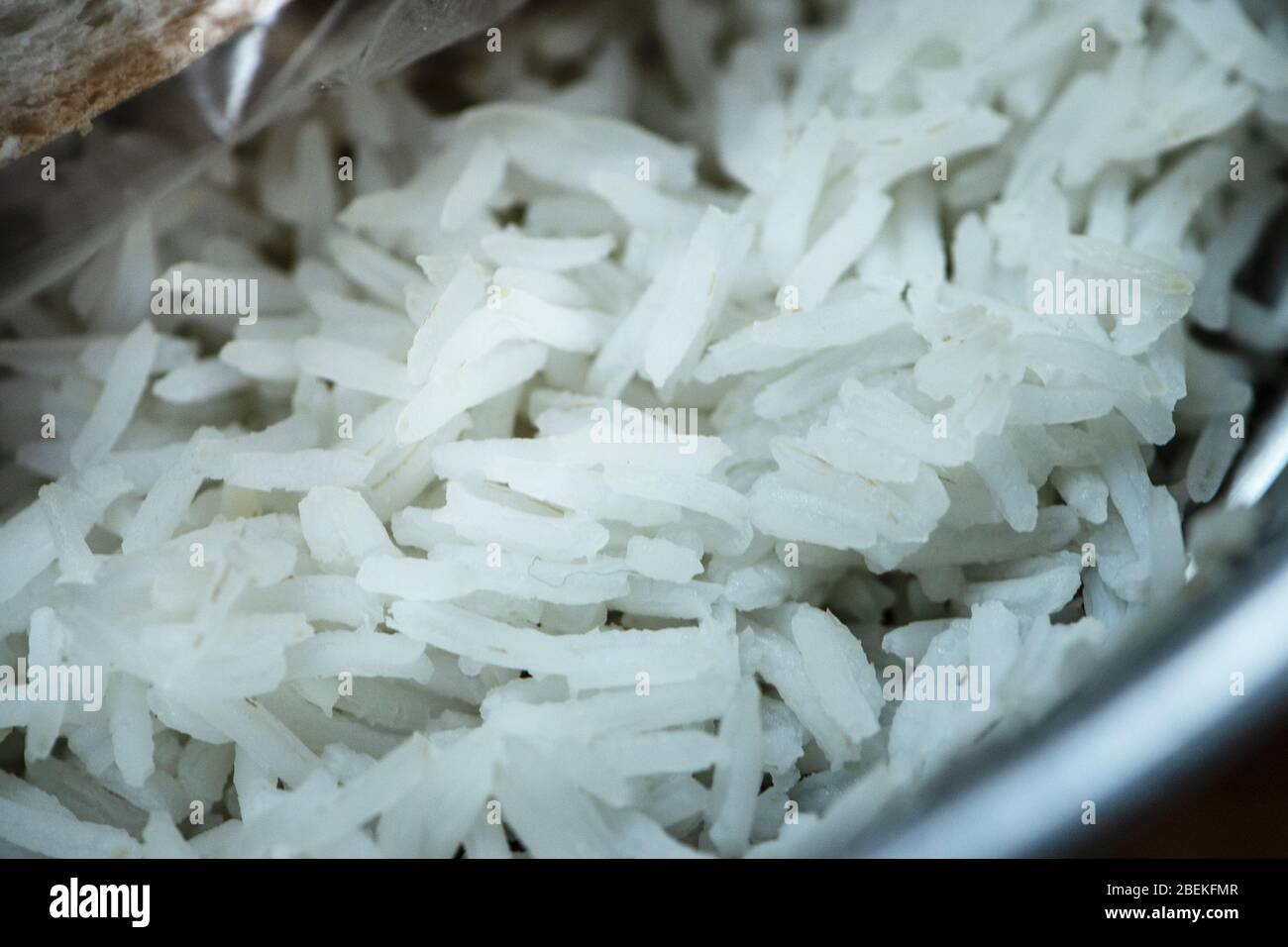 riso basmati cotto Foto Stock