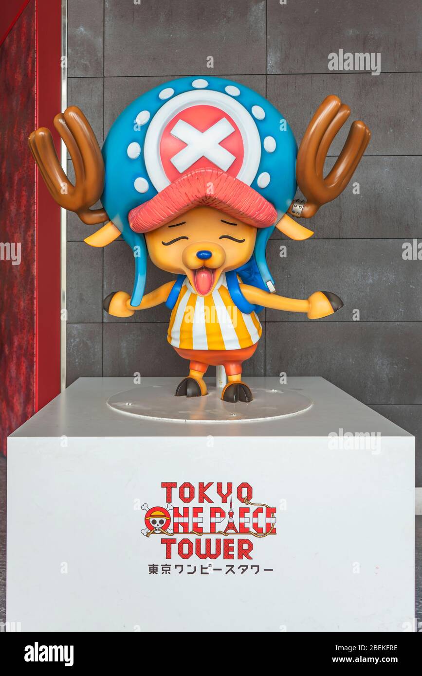 tokyo, giappone - marzo 05 2020: Parco divertimenti Tokyo One Piece Tower nella piattaforma di osservazione della Tokyo Tower di Eiichiro Oda ispirato al mondo di ani Foto Stock