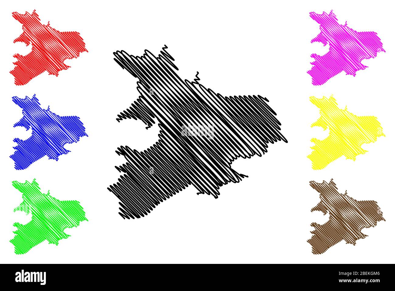 Nizhny Novgorod City (Federazione Russa, Russia) mappa illustrazione vettoriale, scribble schizzo città di Gorky mappa Illustrazione Vettoriale