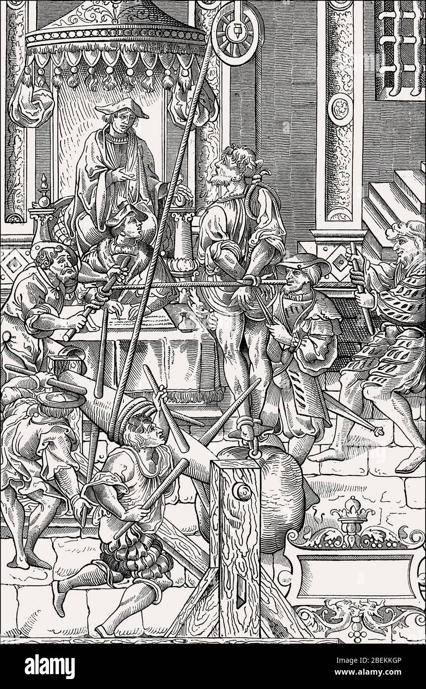 Torturatore a Parigi, Francia, 16 ° secolo Foto Stock