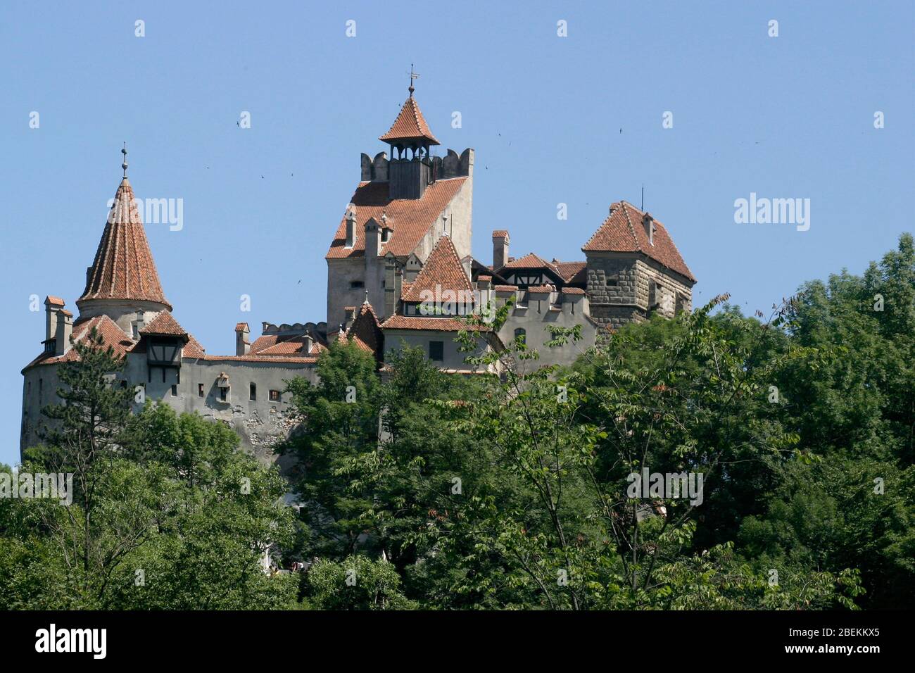 Vista esterna del Castello di Bran del XIV secolo in Romania Foto Stock