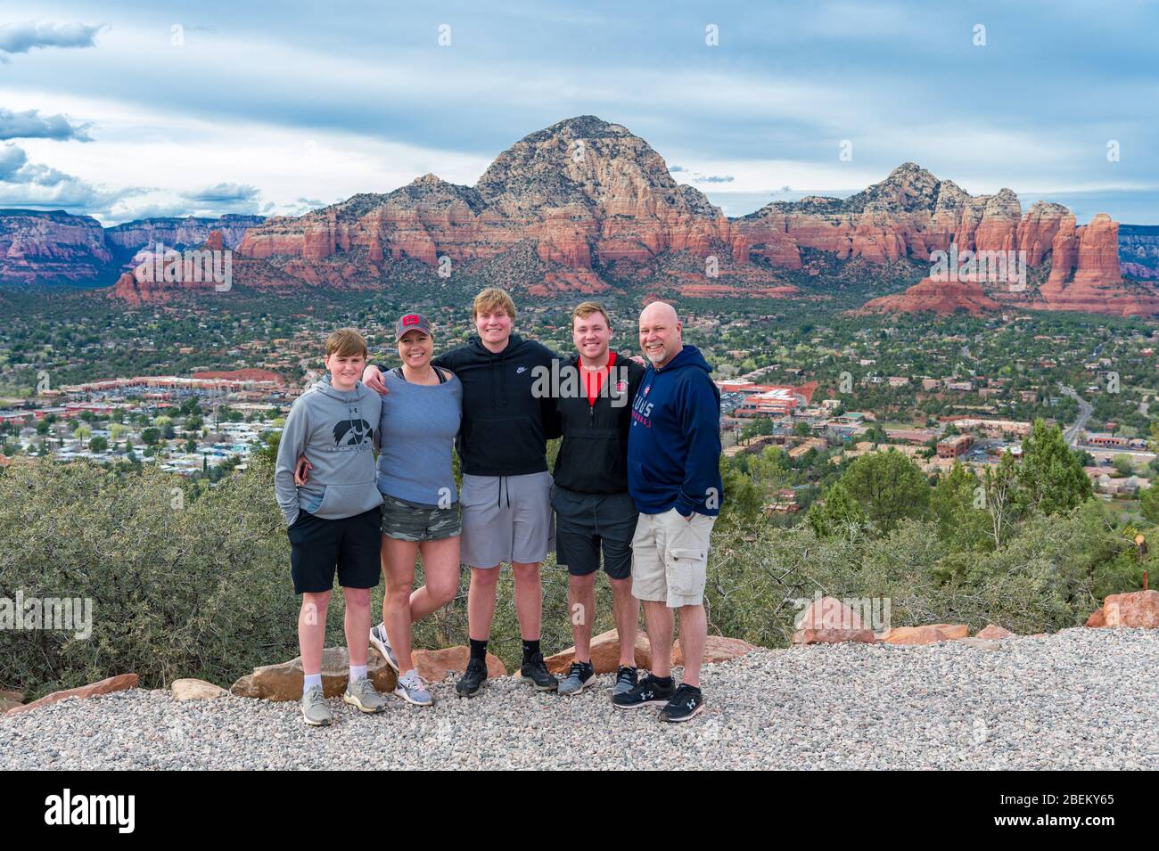 Escursioni a Sedona in Arizona con la famiglia Foto Stock