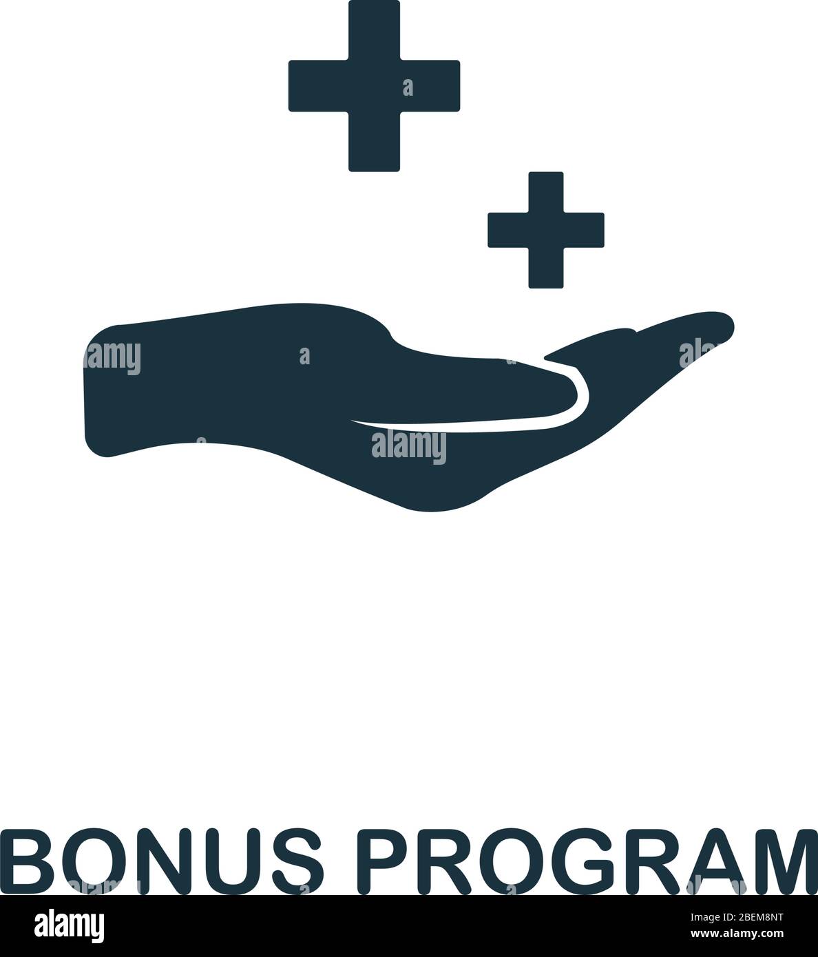 Icona programma bonus. Elemento semplice dalla collezione di vendita della filiale. Icona del programma bonus riempito per modelli, infografiche e altro ancora Illustrazione Vettoriale
