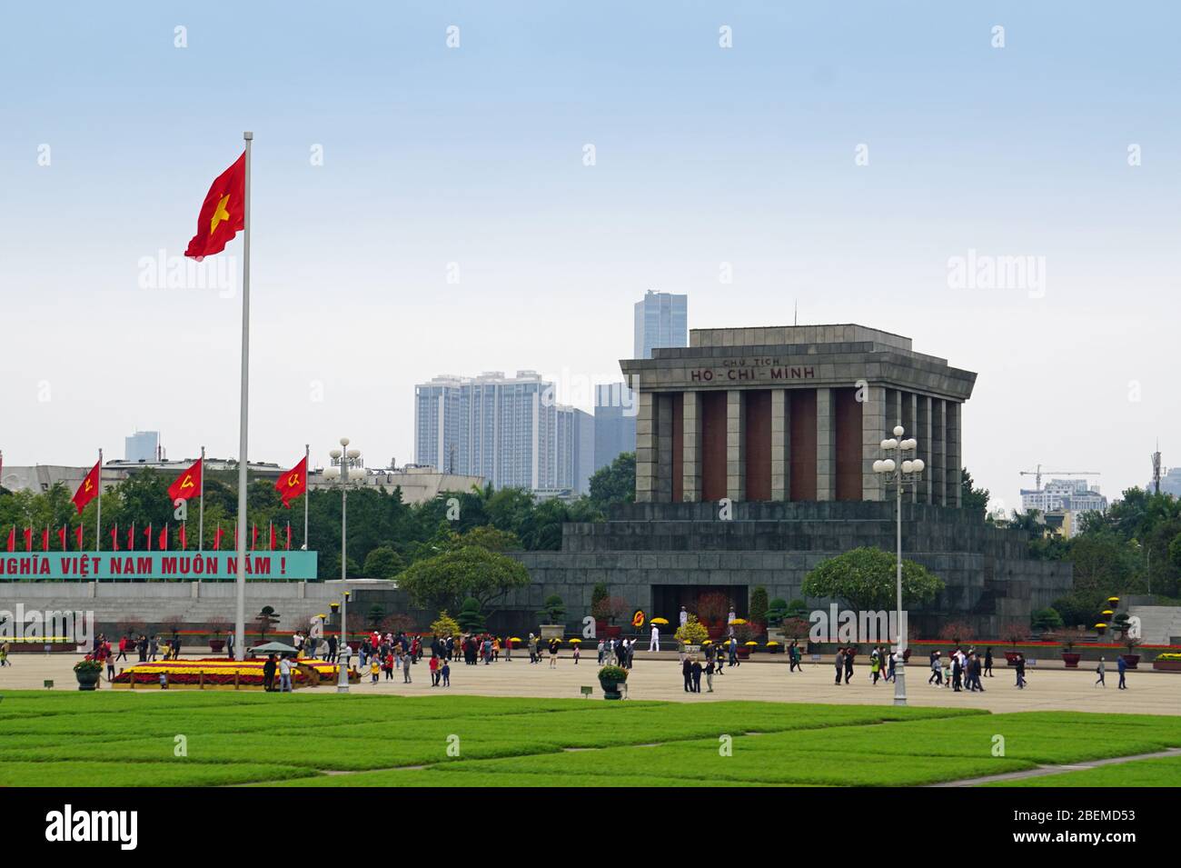 mausoleo ho chi minh ad hanoi in vietnam Foto Stock