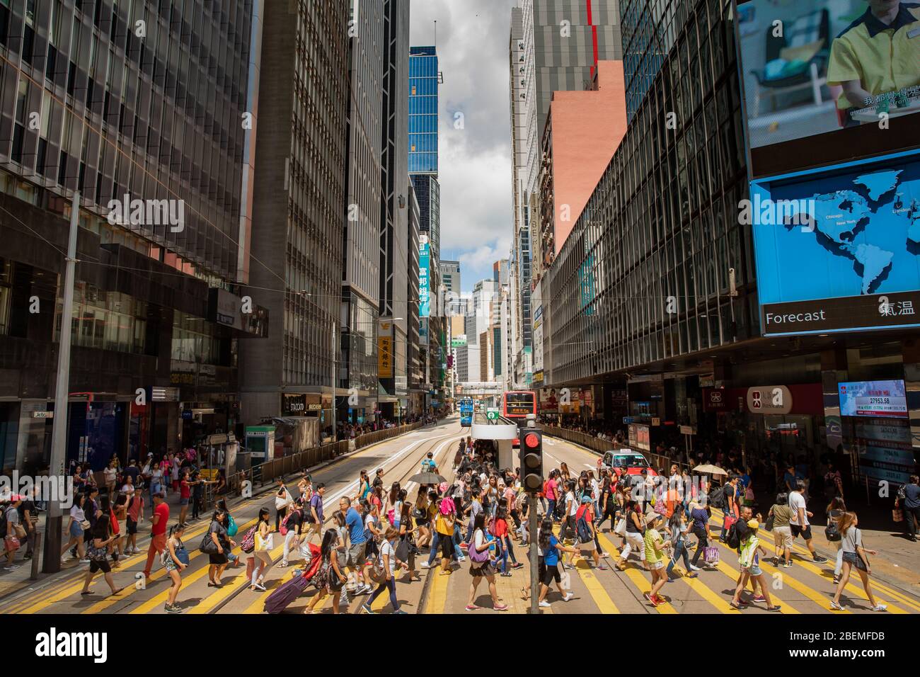 Hong Kong street scene Foto Stock