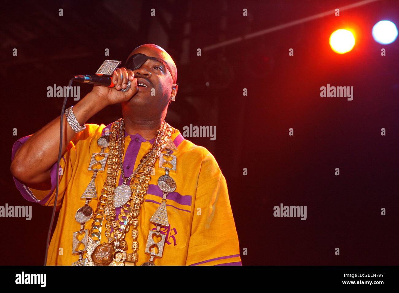 Slick Rick in esecuzione al Trocadero di Philadelphia, Pennsylvania, il 20 giugno 2008. Credit: Scott Weiner/MediaPunch Foto Stock