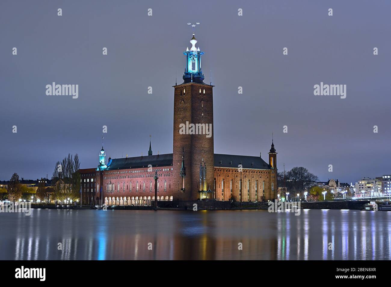 Il municipio di Stoccolma si trova a Kungsholmen nel centro di Stoccolma. Qui c'è l'amministrazione della città di Stoccolma, ma ha anche la bella sala delle feste Blue Hall Foto Stock