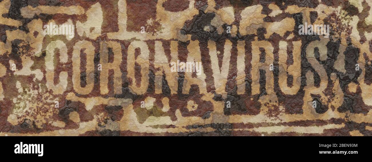 Illustrazione concettuale del coronavirus covid-19 con sfondo astratto Foto Stock