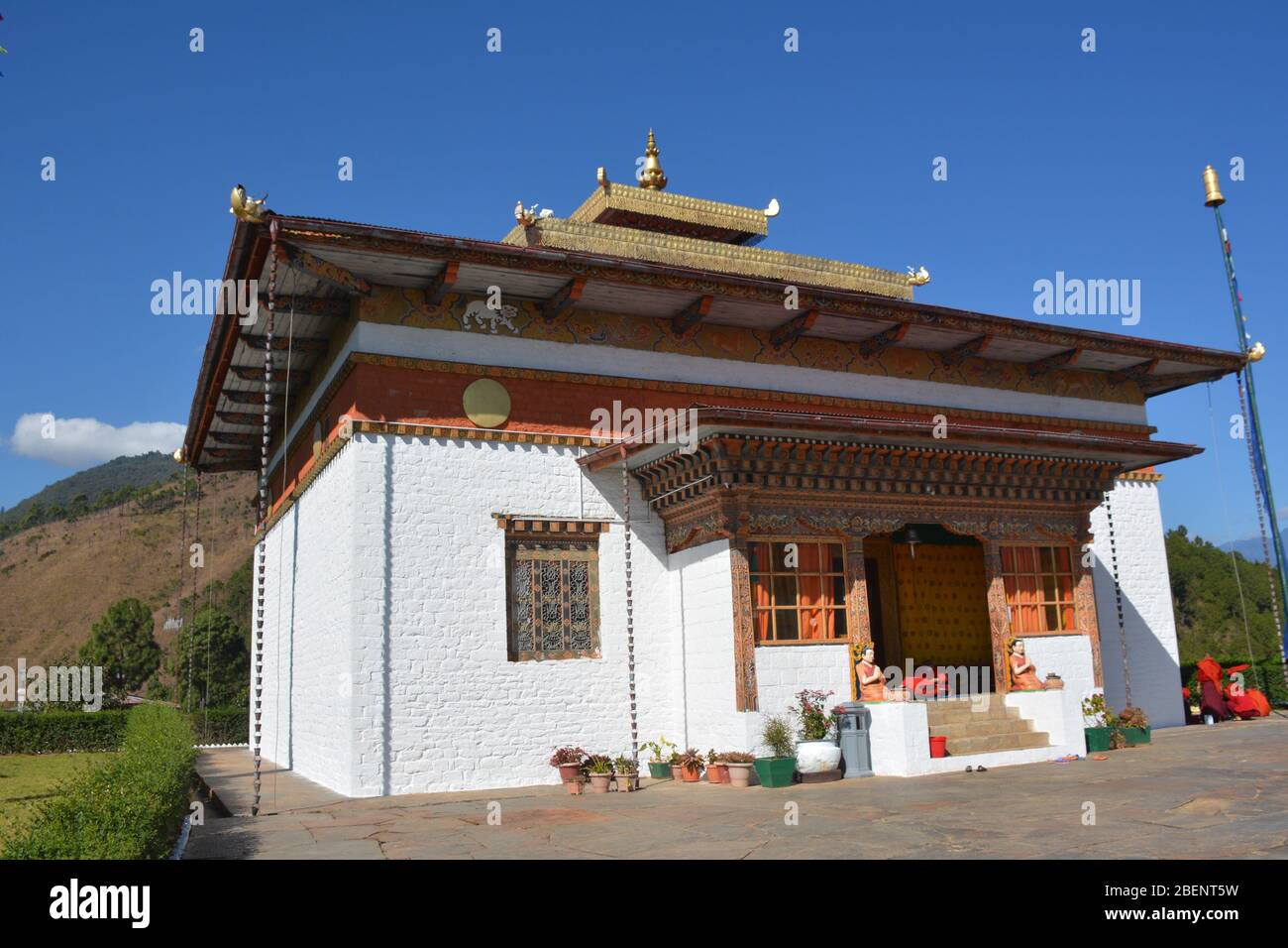 Il monastero di Wolakha, Punakha, Bhutan Foto Stock