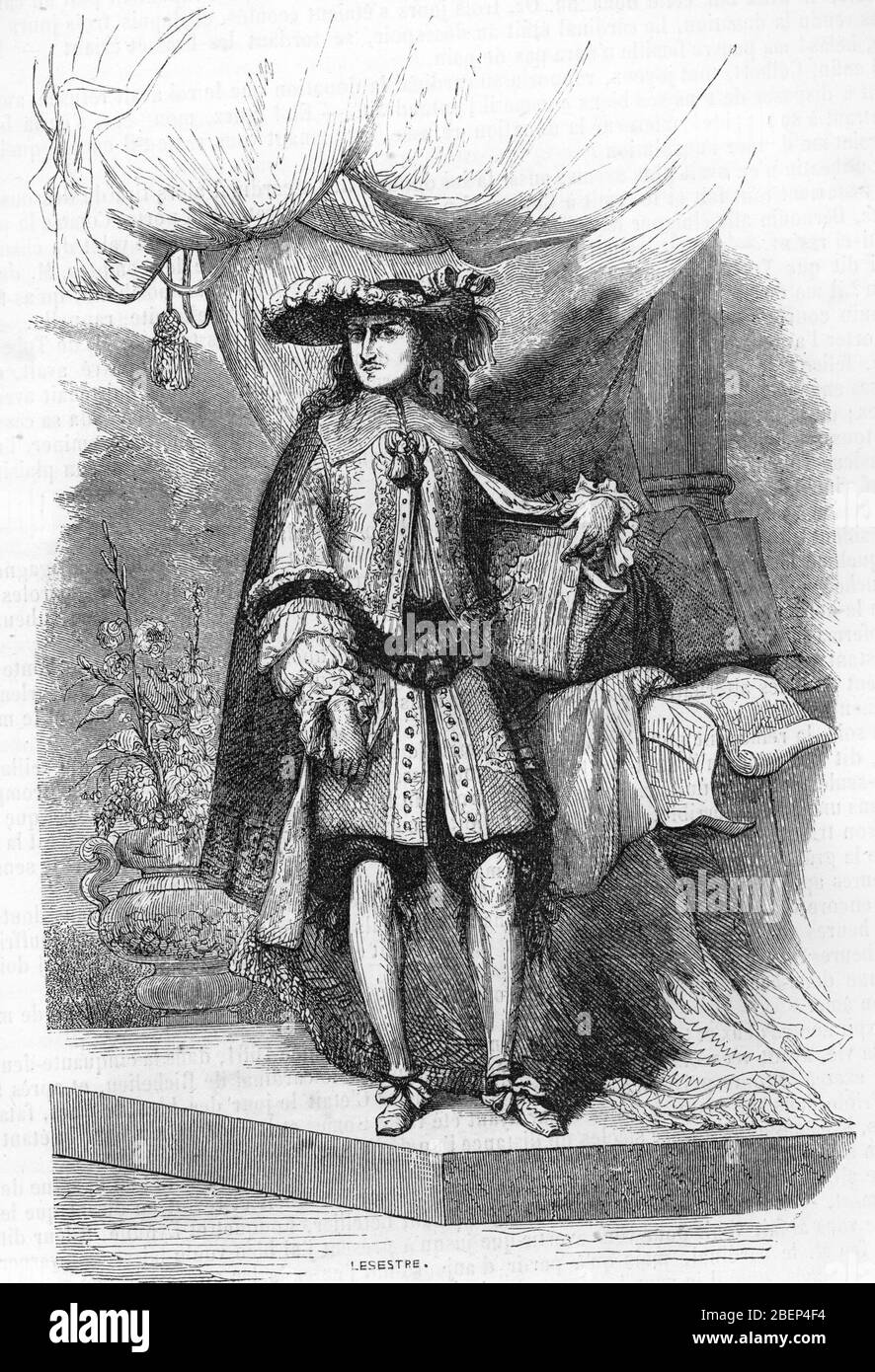 "Ritratto di Nicolas Fouquet, Surintendente delle finanze, Ministre d'Etat francais (1615-1680)" (Ritratto del sovrintendente delle finanze Nicolas Fouquet Foto Stock