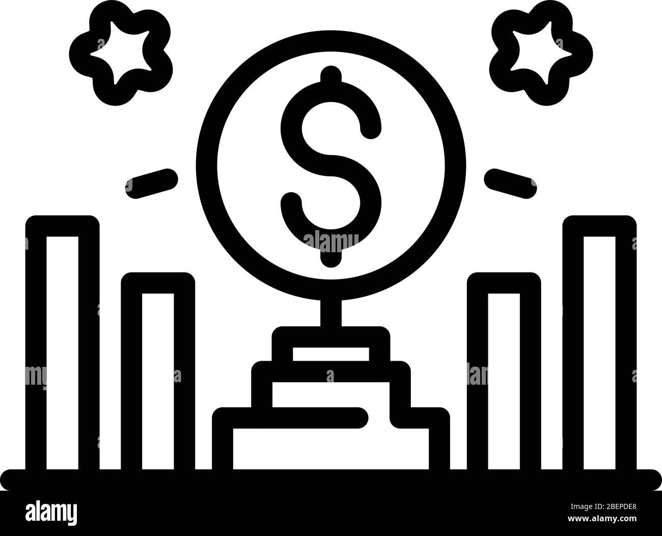 Icona guerra commerciale, stile contorno Illustrazione Vettoriale