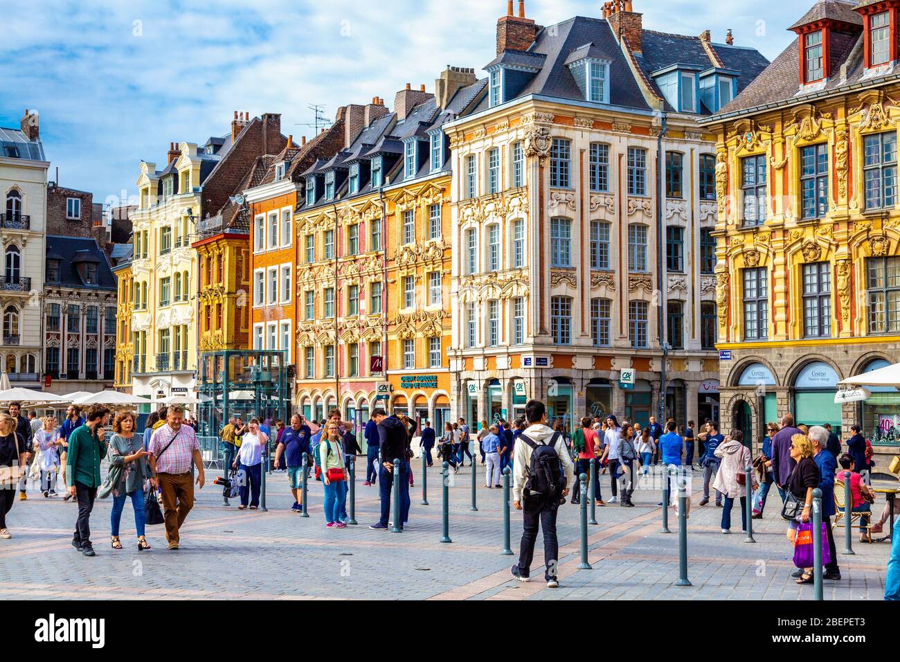 Grand Place (Place du Général de Gaulle), Lille, Francia Foto Stock