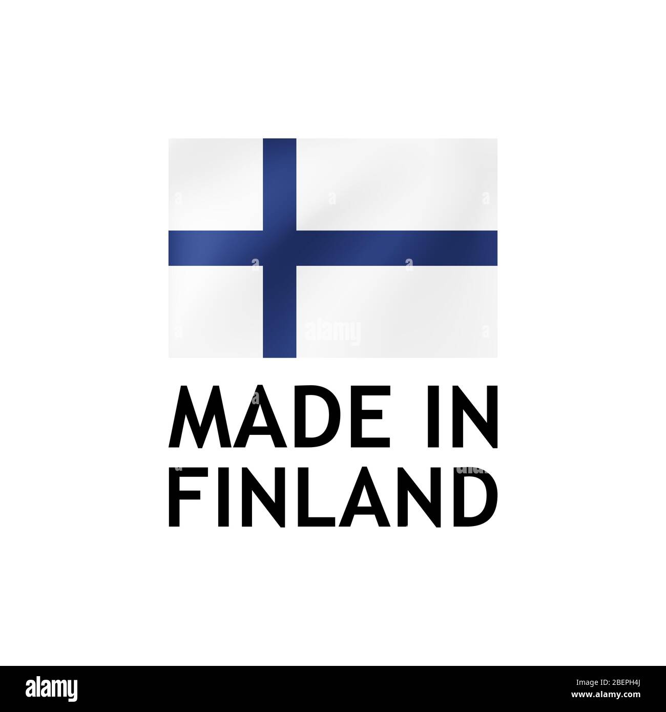 Etichetta Made in Finland, modello di etichetta vettoriale con bandiera  finlandese isolato su bianco Immagine e Vettoriale - Alamy