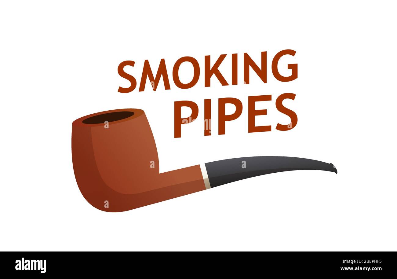 Fumatore pipe logo vettore icona isolato su bianco. Emblema con didascalia per la pubblicità o il sito Web. Illustrazione Vettoriale Fumatore pipe logo vettore icona isolato su bianco. Emblema con didascalia per la pubblicità o il sito Web. Illustrazione Vettoriale