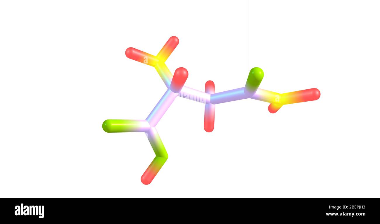 L'asparagina è uno dei 20 aminoacidi naturali più comuni sulla Terra. Ha carbossammide come gruppo funzionale della catena laterale Foto Stock