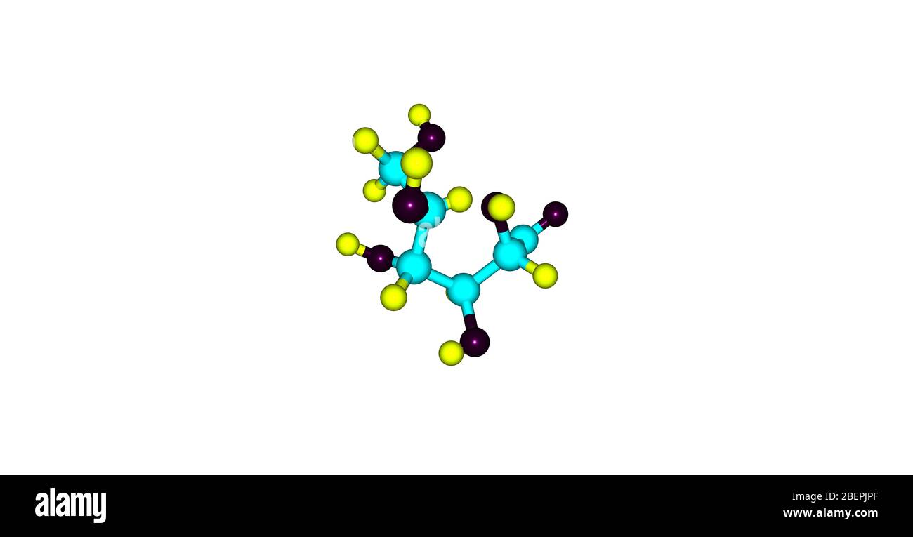 Il mannosio è un monomero zuccherino della serie di carboidrati di aldoesosio. Il mannosio è importante nel metabolismo umano, specialmente nella glicosilazione del cer Foto Stock