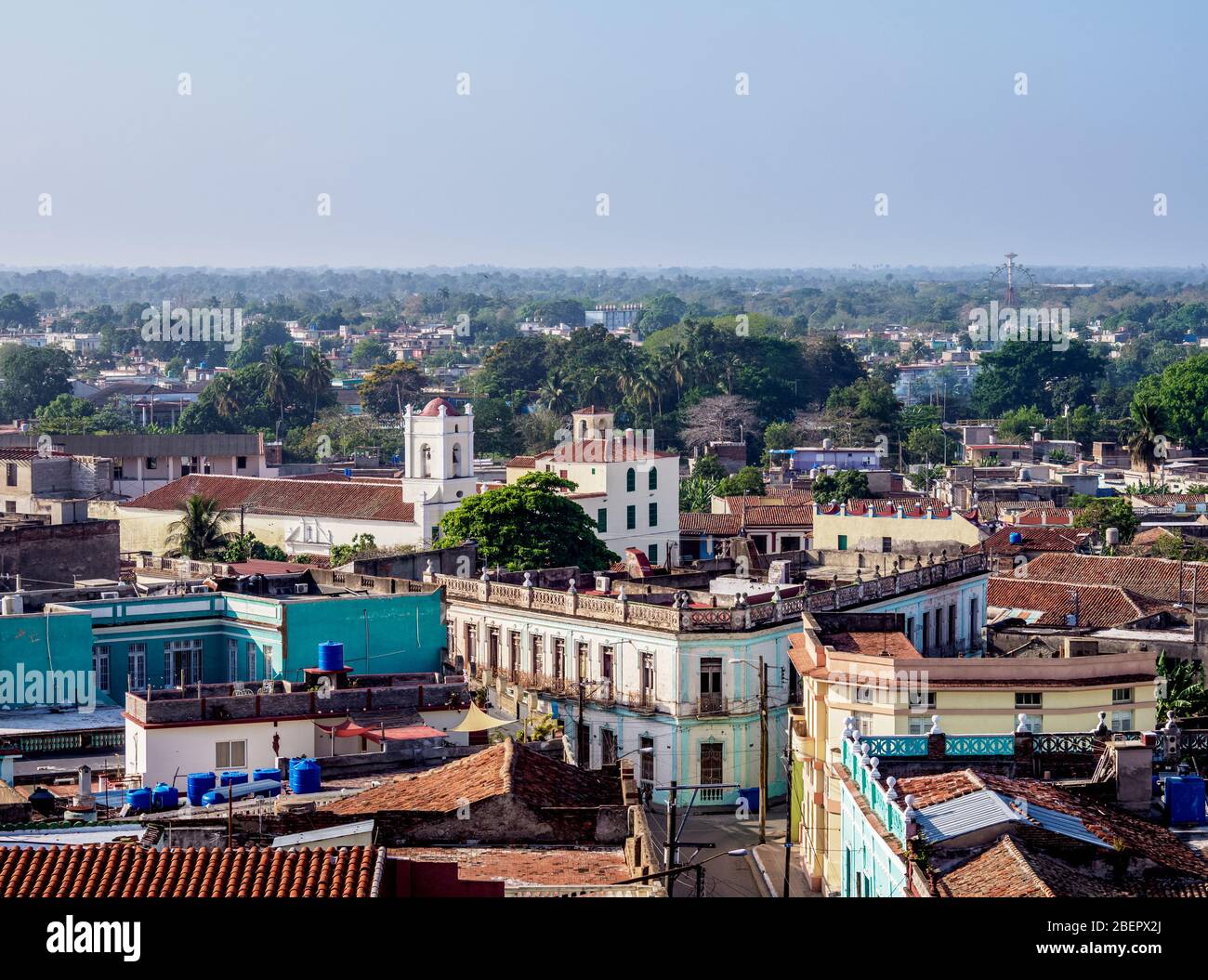 Città vecchia, vista elevata, Camaguey, provincia di Camaguey, Cuba Foto Stock