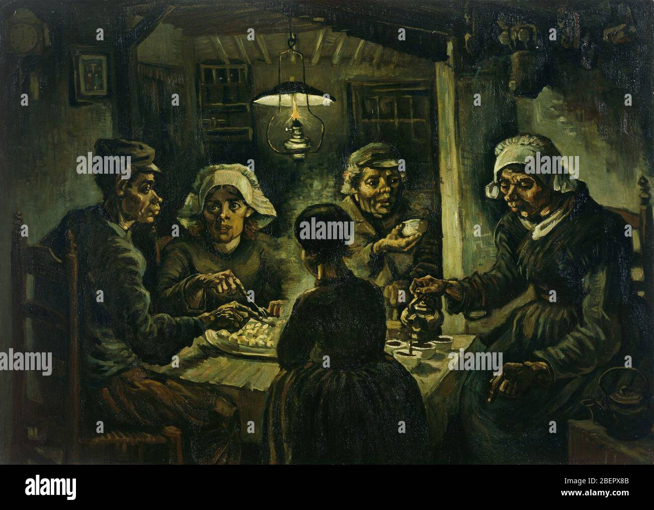 I mangiatori di patate, 1885. Museo Van Gogh, Amsterdam Foto Stock