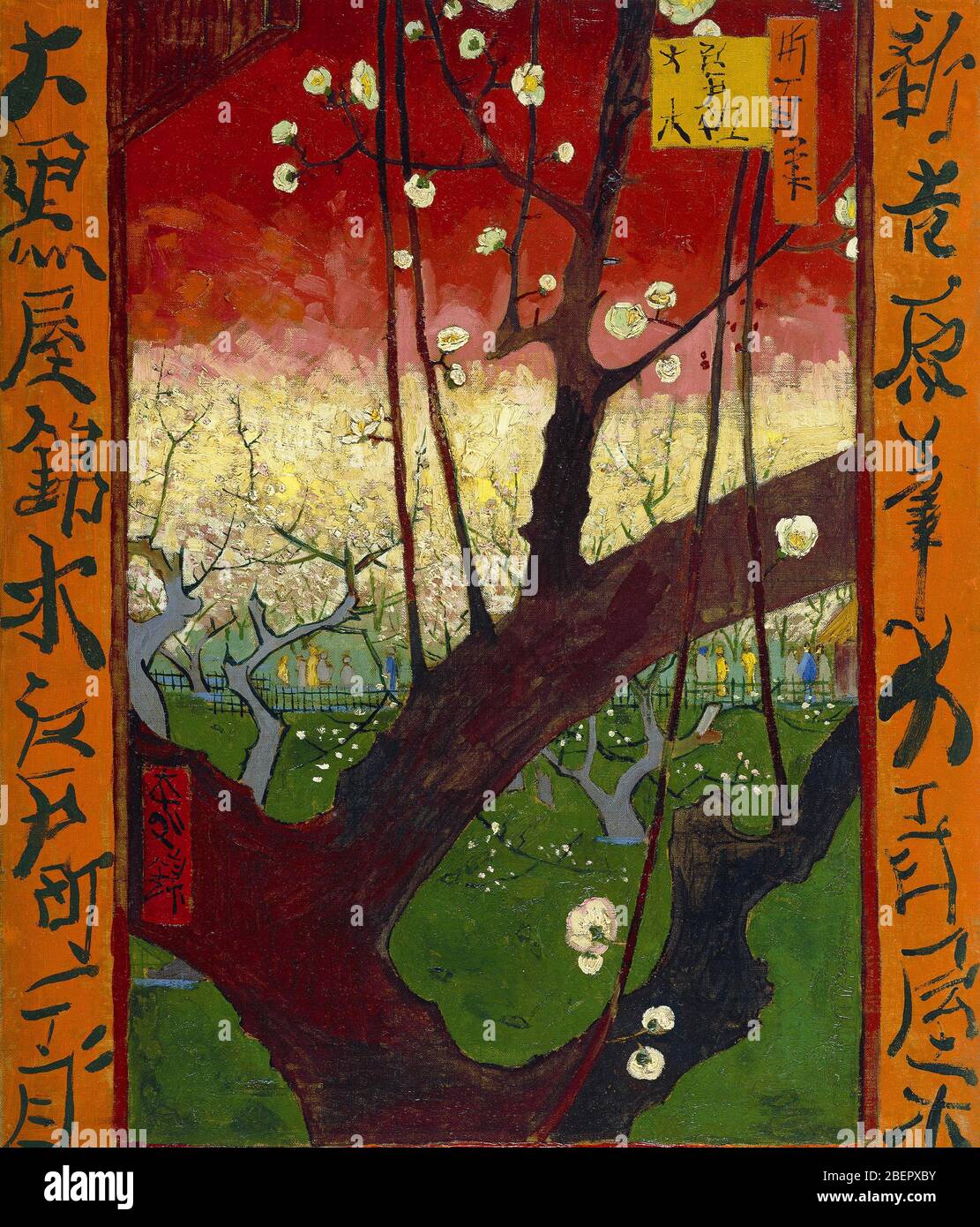 Serie Japonaise (dopo Utagawa Hiroshige) : l'albero di susina fiorente di Vincent van Gogh 1887. Museo Van Gogh, Amsterdam Foto Stock