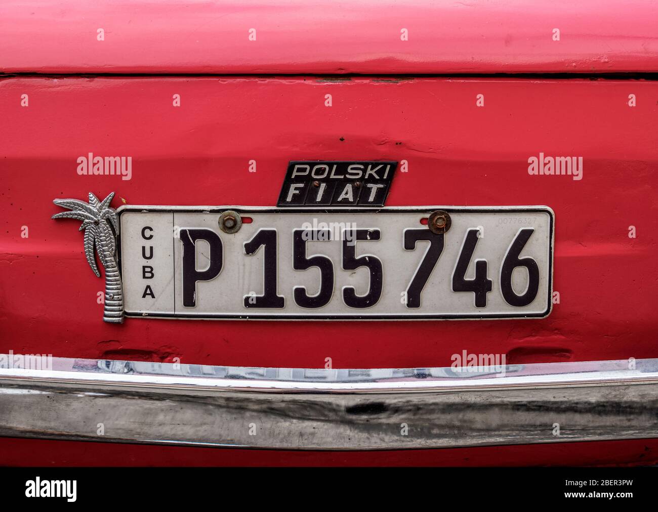 Fiat polacca a l'Avana, Provincia di la Habana, Cuba Foto Stock