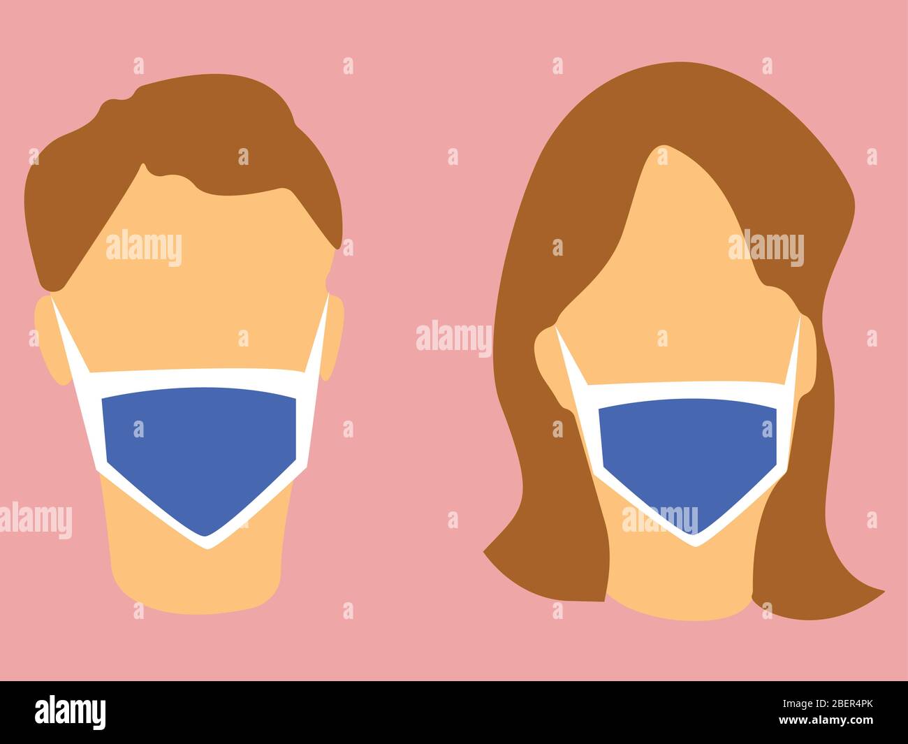 Coppia latina con maschera medica. Concetto di illustrazione del vettore di quarantena di coronavirus. Romanzo coronavirus (2019-nCov). Covid19. Illustrazione Vettoriale