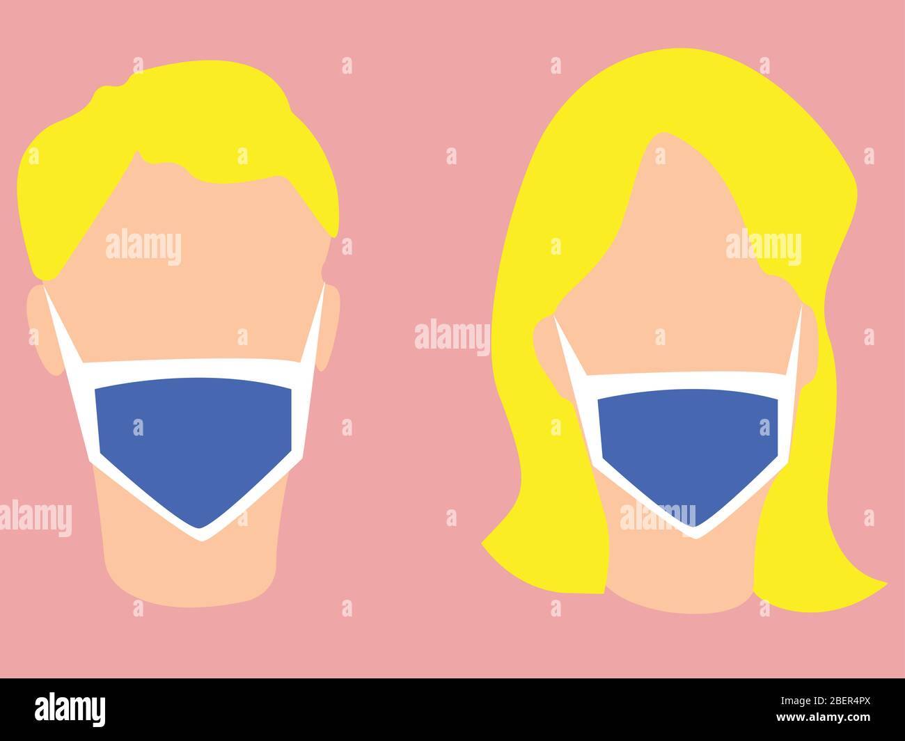 Coppia latina con maschera medica. Concetto di illustrazione del vettore di quarantena di coronavirus. Romanzo coronavirus (2019-nCov). Covid19. Illustrazione Vettoriale