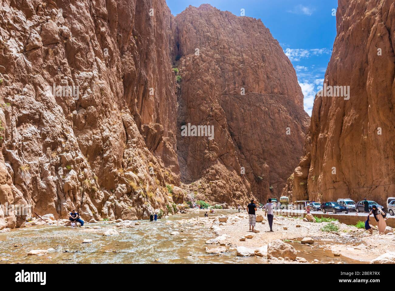 TINERHIR, Marocco, 28 AGOSTO 2018: il famoso del Todra Foto Stock