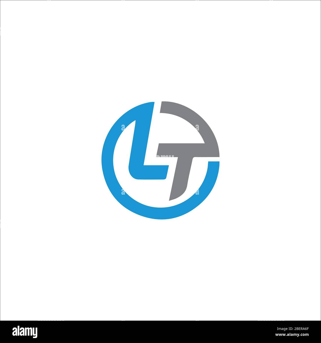 Modello di disegno vettoriale con logo lt o tl. Iniziale Illustrazione Vettoriale